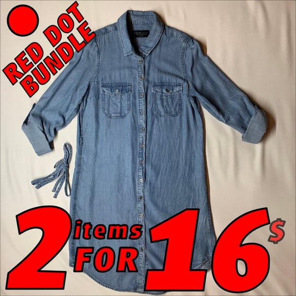Parasuco Jeans-Like Long Shirt Size Small - Picture 1 of 12